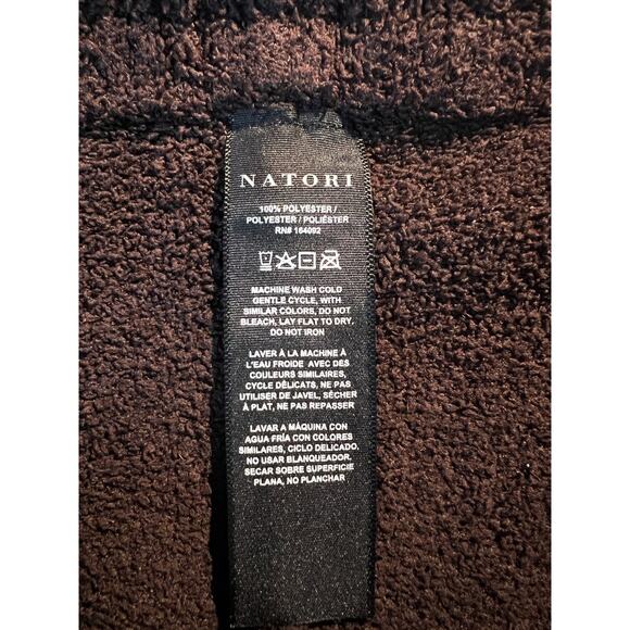 Natori Jogger Pants Akio Fleece Sherpa Chocolate Brown Sweatpants Lounge Fall - Picture 6 of 7